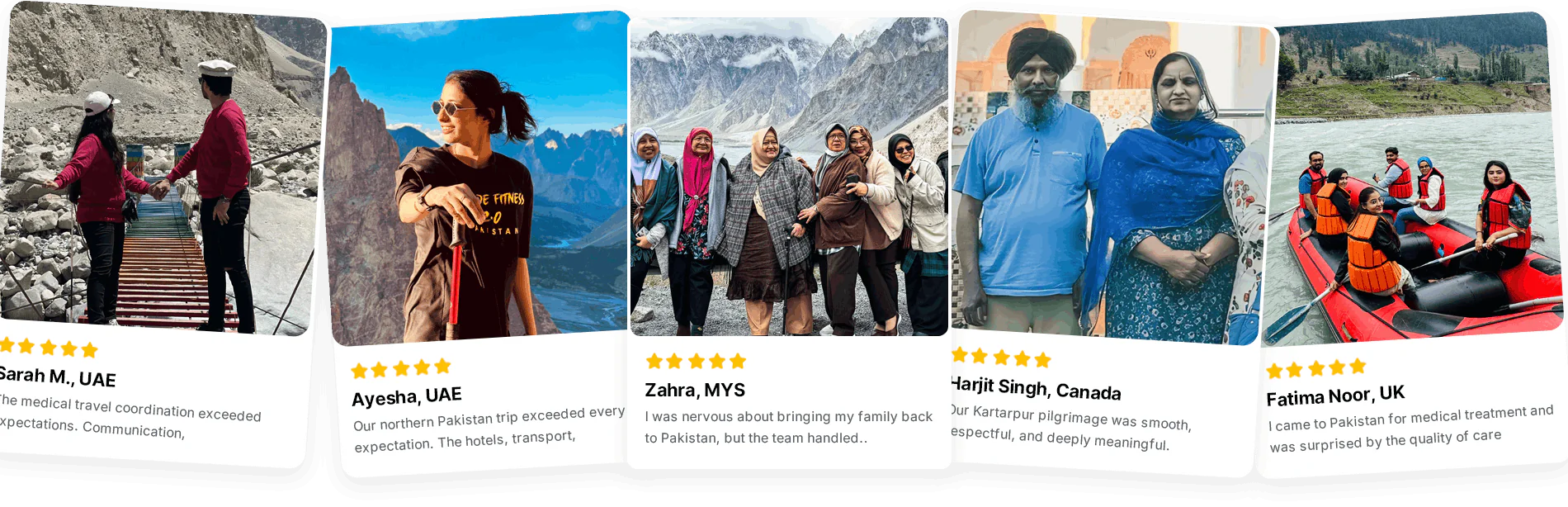 Happy guests sharing their experience of a Pakistan tour with Tours in Pakistan